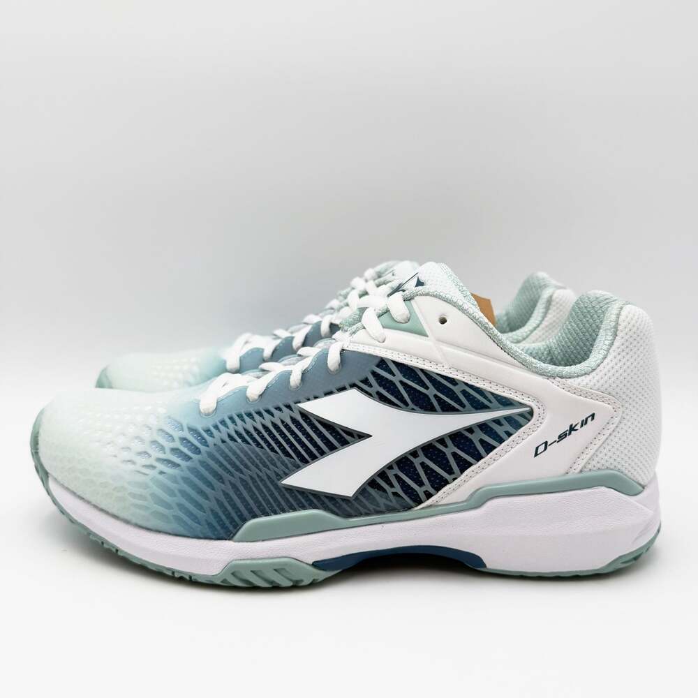 Diadora Womens Speed Competition 7+ AG Tennis Shoes Size 10 EU 41 Blue White NWT - Picture 9 of 14